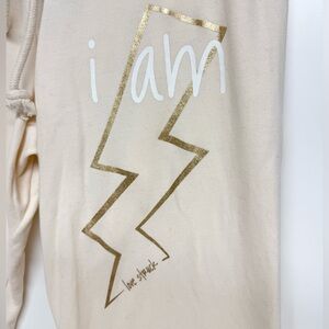 Peace Love World Cream I Am Lovestruck Joggers